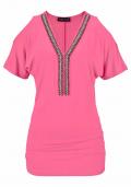 Shirt mit Strass pink