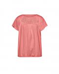 Shirt mitHäkelspitzen am Dekolleté flamingo