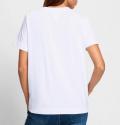 Shirt mitSchriftzug und Ziersteinchen weiß