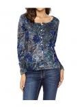 Shirtjacke blau-bunt