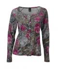 Shirtjacke grau-pink-bunt