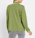 Shirtjacke mit Satin-Besatz schilf