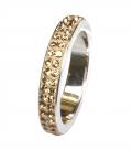 Silberring mit Swarovski gelb