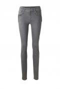 Slim-Fit-Jeans mit Perlen grau