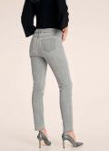 Slim-Fit-Jeans mit Perlen grau