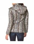 Snakeprint-Steppjacke braun-bunt