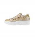 Sneaker beige-goldfarben