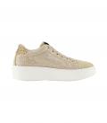 Sneaker beige-goldfarben