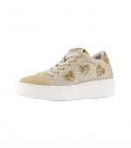 Sneaker beige-goldfarben