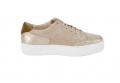 Sneaker beige-goldfarben