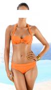 Softcup-Bikini orange Größe 36 C-Cup