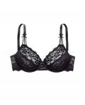 Spitzen-Bügel-BH mitSatin Bändern schwarz