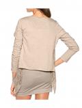 Spitzen-Shirtjacke beige