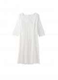 Spitzenkleid mit Wellenkanten ecru