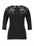 Spitzenpullover schwarz