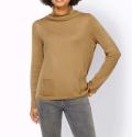 Srehkragen-Pullover mit Ripp-Details camel