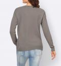 Statement-Kuschel-Feinstrickpullover taupe