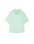 Stehkragen-Modal-Bluse mint