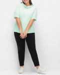 Stehkragen-Modal-Bluse mint