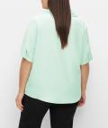 Stehkragen-Modal-Bluse mint