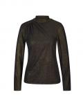 Stehkragen-Shirt schwarz-gold