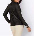 Stehkragen-Shirt schwarz-gold