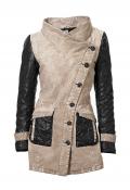 Stepp-Parka beige-schwarz Gr. 40