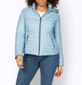 Steppjacke mit Kapuze eisblau
