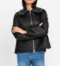 Steppjacke mit Kapuze schwarz
