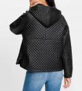 Steppjacke mit Kapuze schwarz