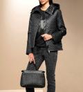Steppjacke mit Kapuze schwarz