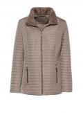 Steppjacke mit Webpelz taupe
