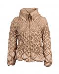 Steppjacke mit Webpelzkragen gold-beige