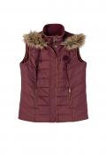Steppweste mit abnehmbarer Kapuze weinrot Gr. 58