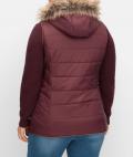Steppweste mit abnehmbarer Kapuze weinrot Gr. 58