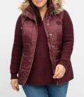 Steppweste mit abnehmbarer Kapuze weinrot Gr. 58