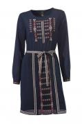 Stickerei-Kleid marine-bunt
