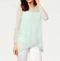 Stickerei-Shirt mint