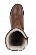 Stiefel mit Lammfell cognac