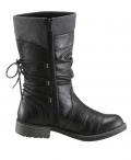 Stiefelette schwarz-grau