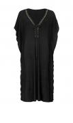 Strandkleid mit Spitze schwarz