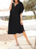Strandkleid mit Spitze schwarz