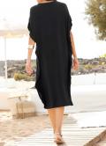 Strandkleid mit Spitze schwarz