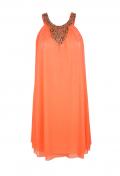 Strandkleid mitSchmucksteinen orange