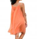 Strandkleid mitSchmucksteinen orange