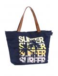 Strandtasche jeansfarbe-bunt