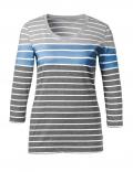 Streifenshirt grau-blau