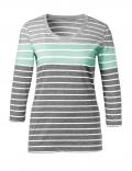 Streifenshirt grau-mint