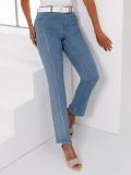 Stretch-Jeans mit seitlichen Biesen blue-bleached
