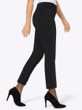 Stretchhose mitdekorativem Schlitz schwarz